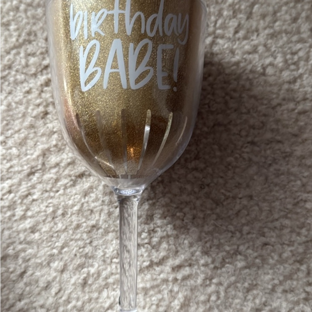 Party City Gold Birthday Babe Champagne Flute